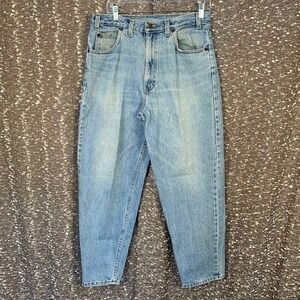 Vintage Classic Style Denim Blue Jeans Tapered Leg Men's 34x30